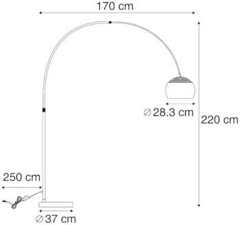 Qazqa - Moderne Bogenlampe aus Stahl in Silber mit verstellbarem Design für Ihr Wohnzimmer - LED E27 geeignet