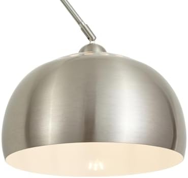 Qazqa - Moderne Bogenlampe aus Stahl in Silber mit verstellbarem Design für Ihr Wohnzimmer - LED E27 geeignet