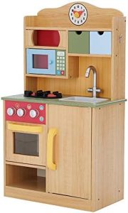 Teamson Kids Holzspielküche TD-11708A – Kreative Spielküche für Kinder mit viel Stauraum und Zubehör!