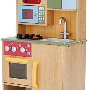 Teamson Kids Holzspielküche TD-11708A – Kreative Spielküche für Kinder mit viel Stauraum und Zubehör!