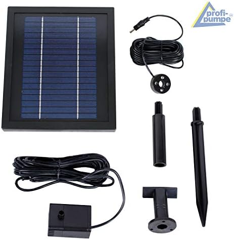 Solar Gartenbrunnen - Zierbrunnen mit Wasserfall & Licht für Garten und Teich