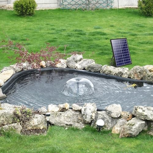Biling Solarbrunnen mit Akku – 7,5 W Solar-Teichpumpe für Gartenteich, 10 Sprühstile, ideal für Wasserspiele und Vogelba