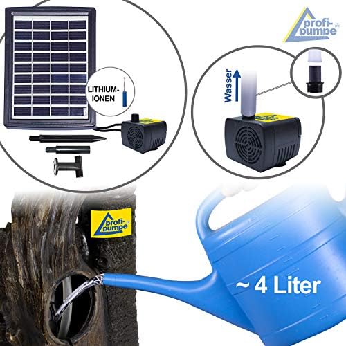 Solar Gartenbrunnen - Zierbrunnen mit Wasserfall & Licht für Garten und Teich