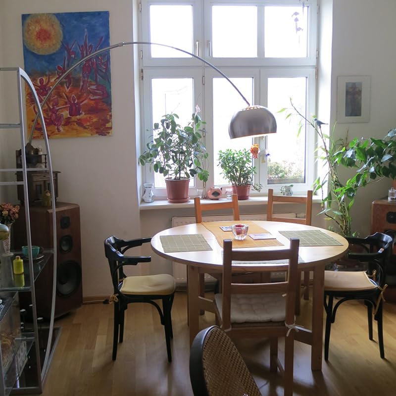 Qazqa - Moderne Bogenlampe aus Stahl in Silber mit verstellbarem Design für Ihr Wohnzimmer - LED E27 geeignet